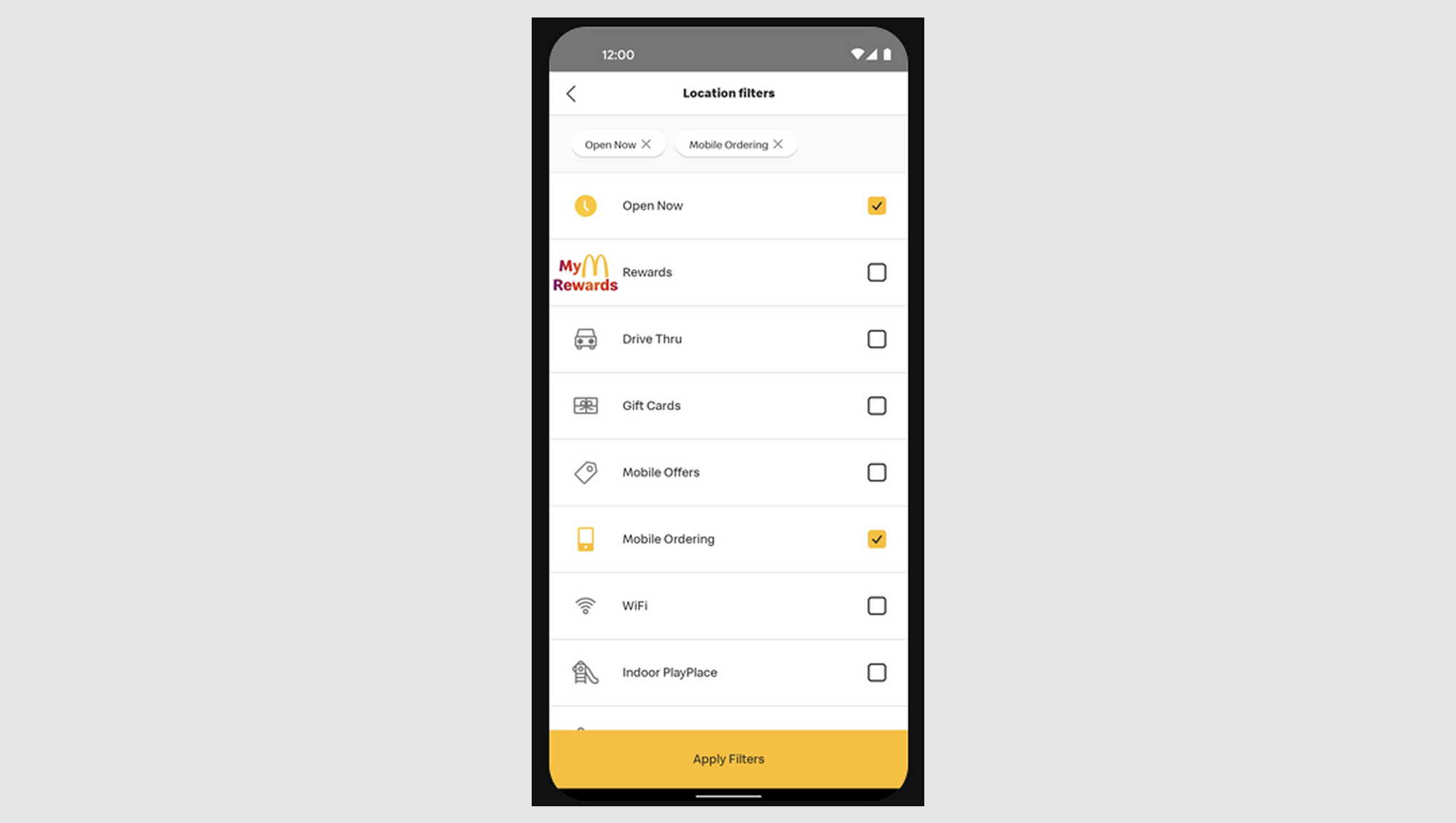 Checkbox on mobile screen