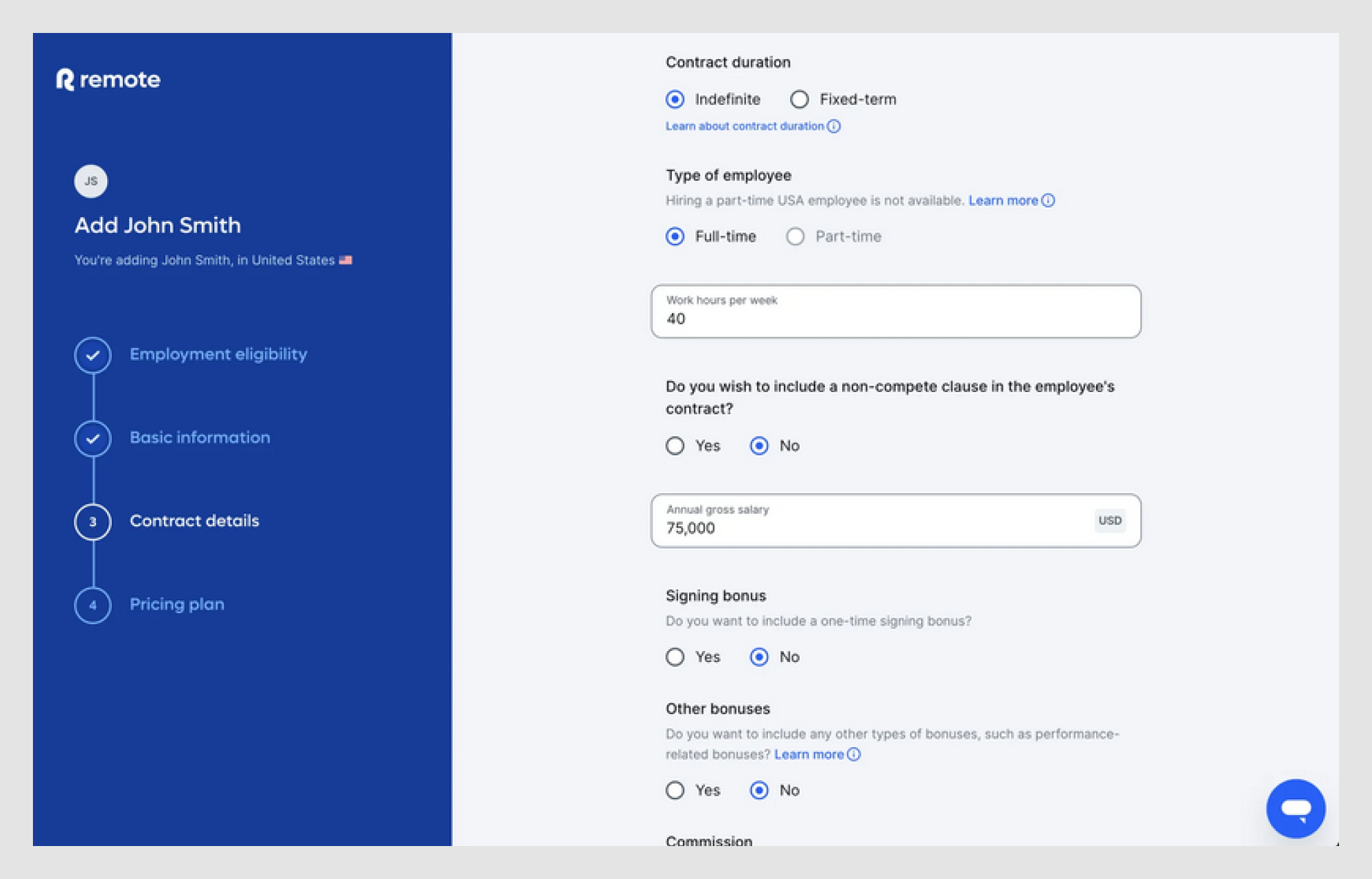 Step-by-step radio buttons