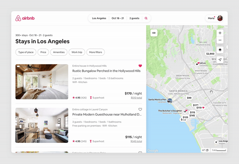 Airbnb map