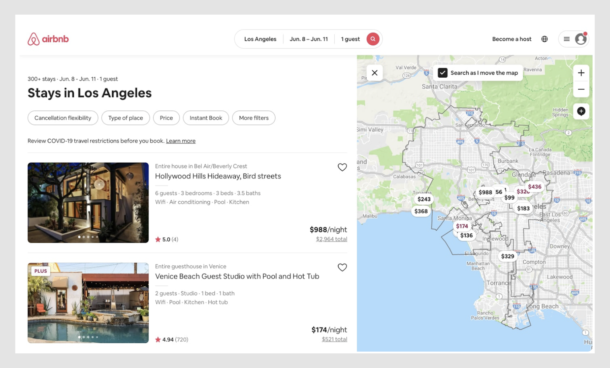 How Airbnb is styling their map