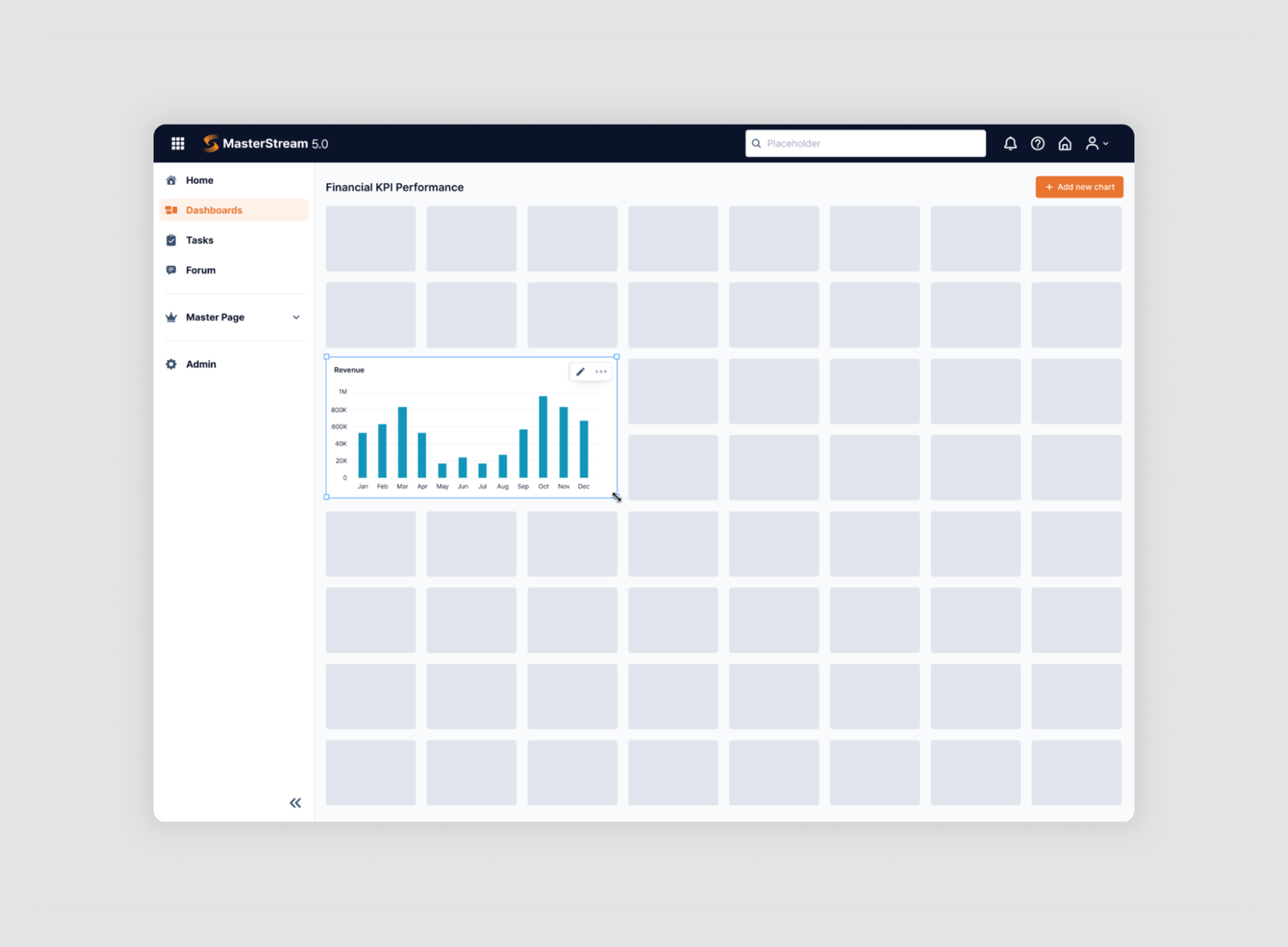 Drag and drop UI dashboard