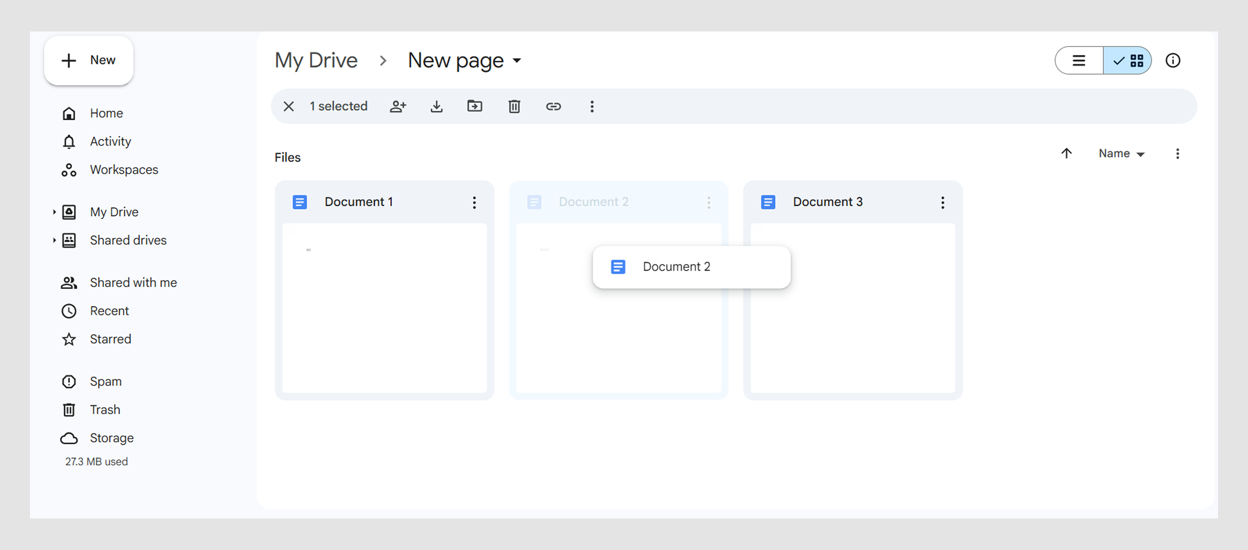 Google Drive drag and drop ui example