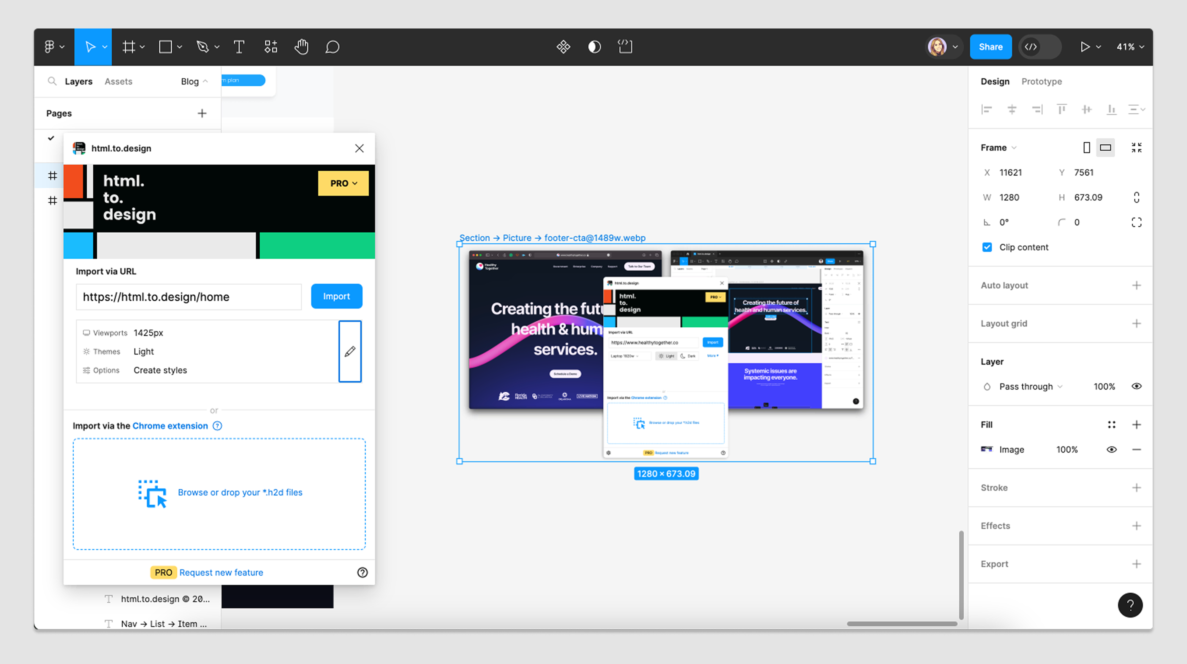 Figma drag and drop interface