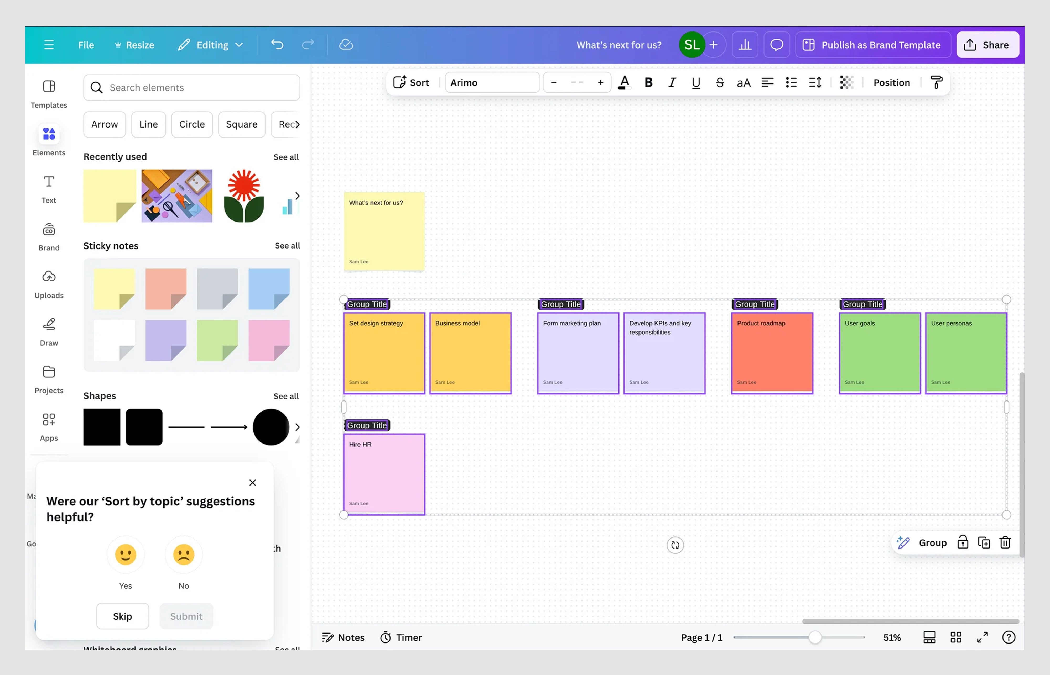 Canva drag and drop design