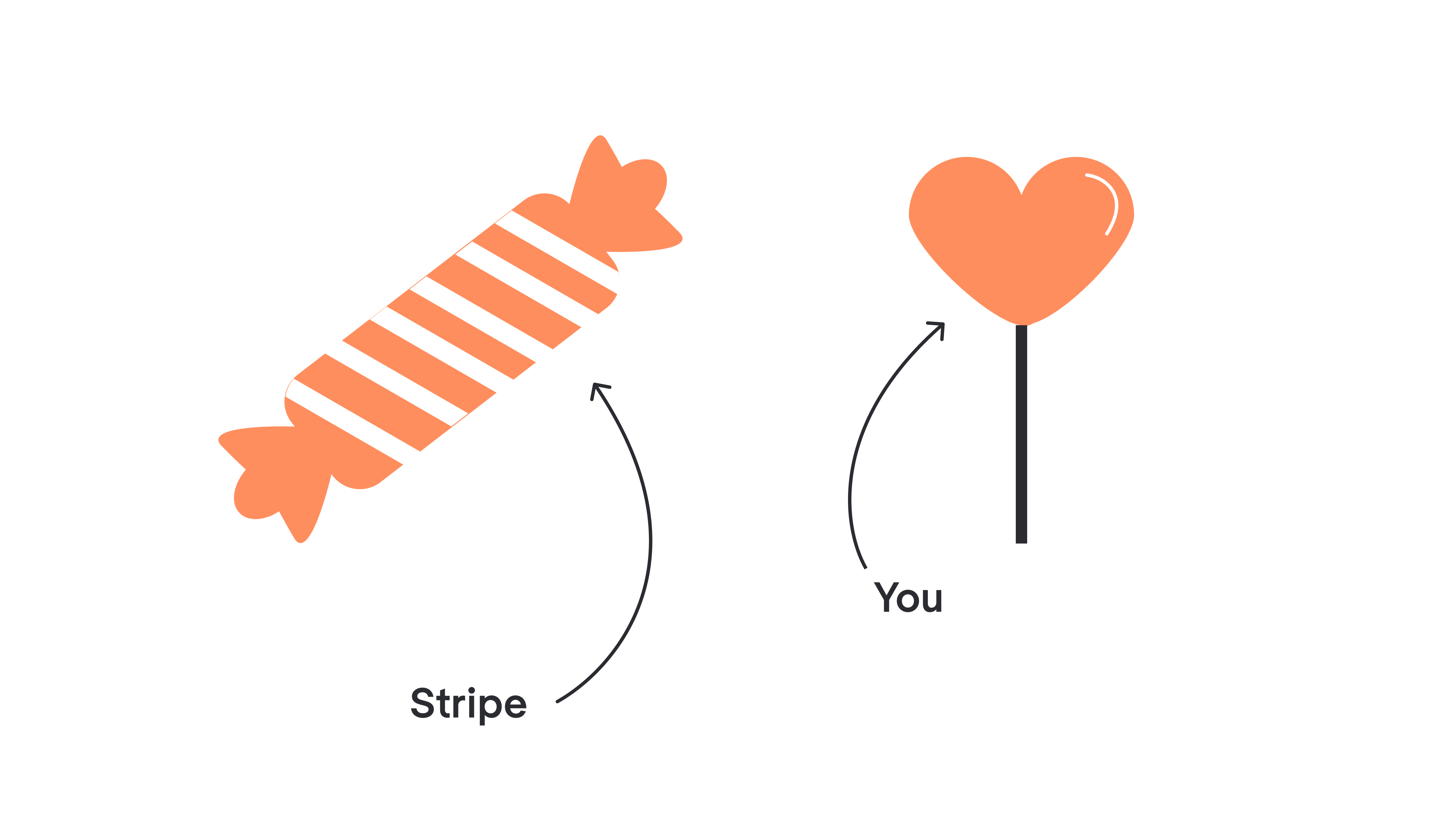 An illustration of heart and candy 