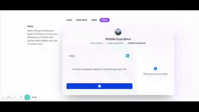 Stripe's animation