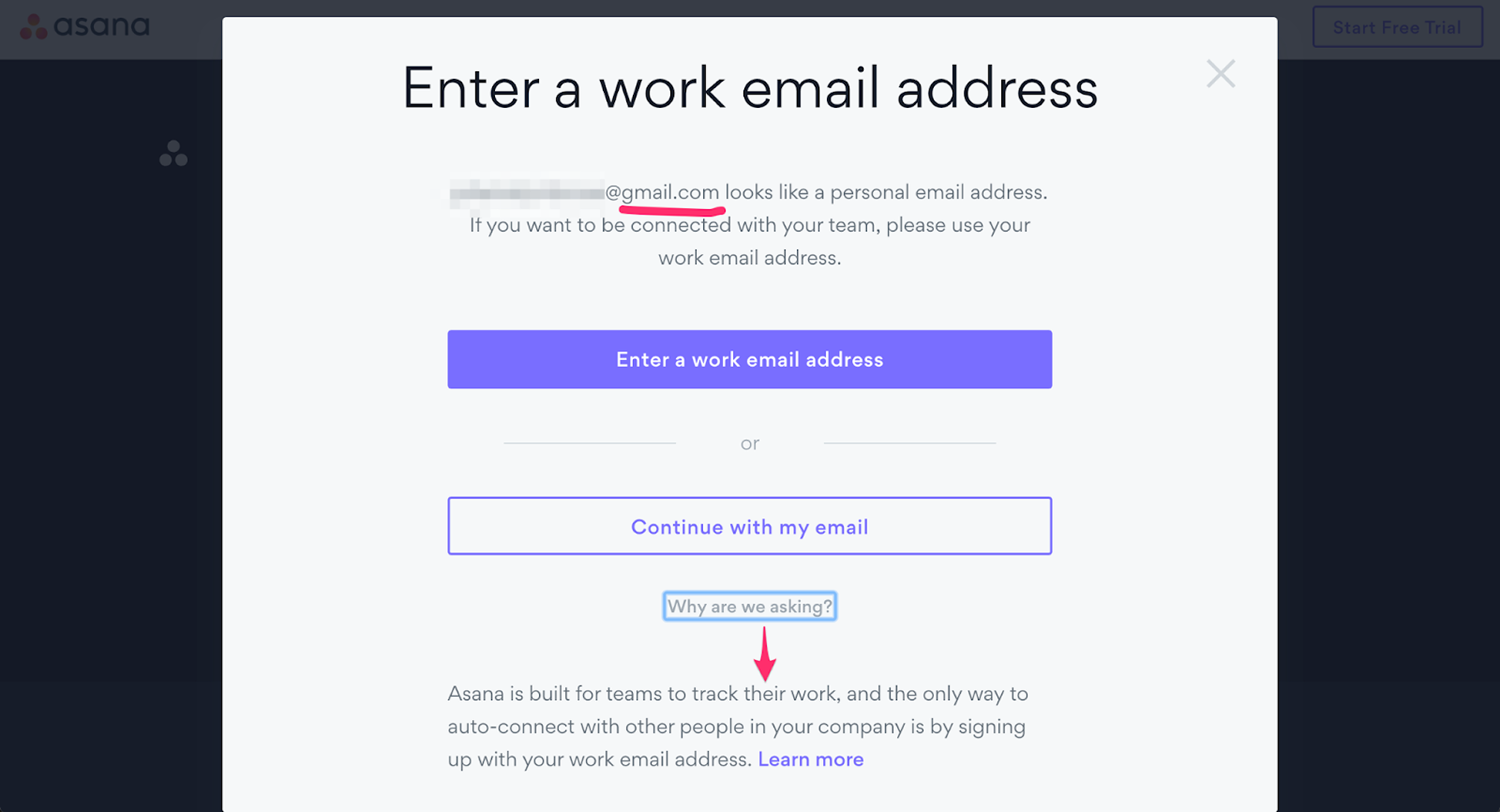sign-up flow page example