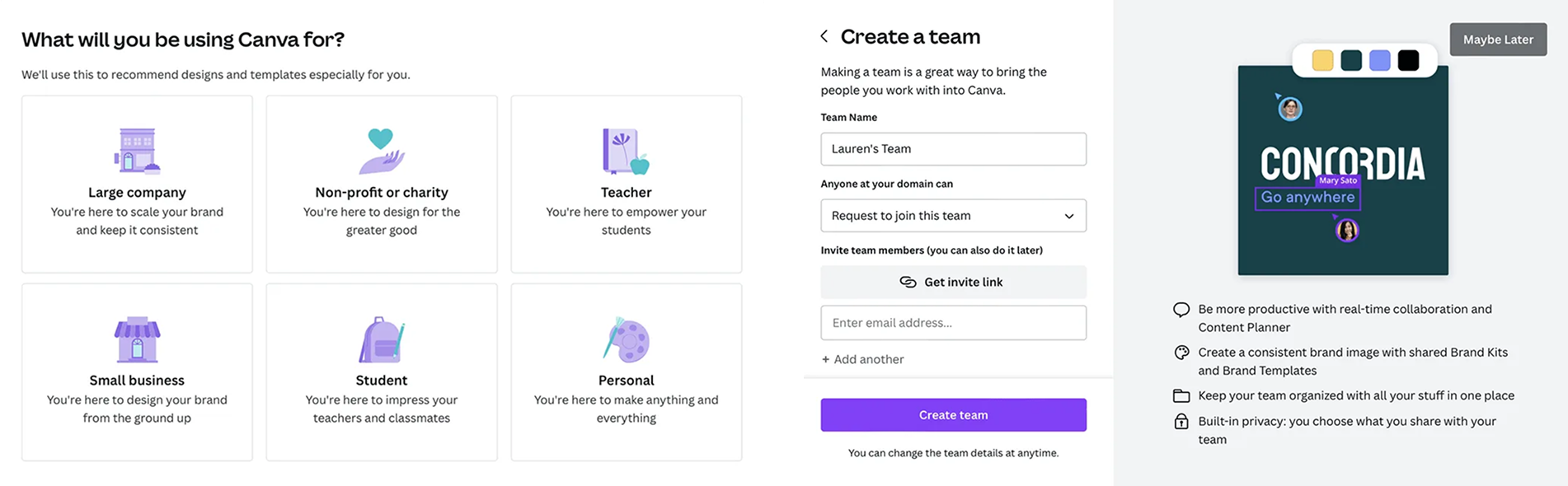 sign-up flow page example