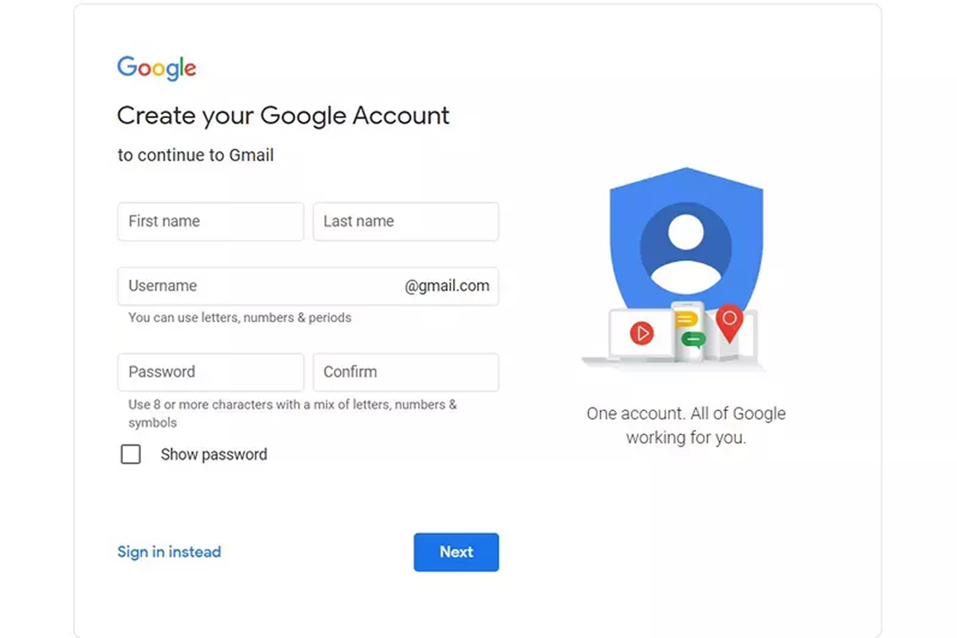 sign-up flow page example