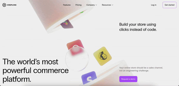 Krepling website design example