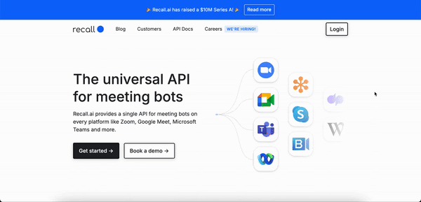 Recall SaaS website