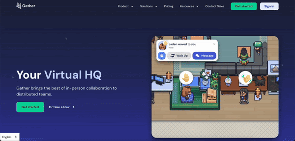 Gather B2B site example