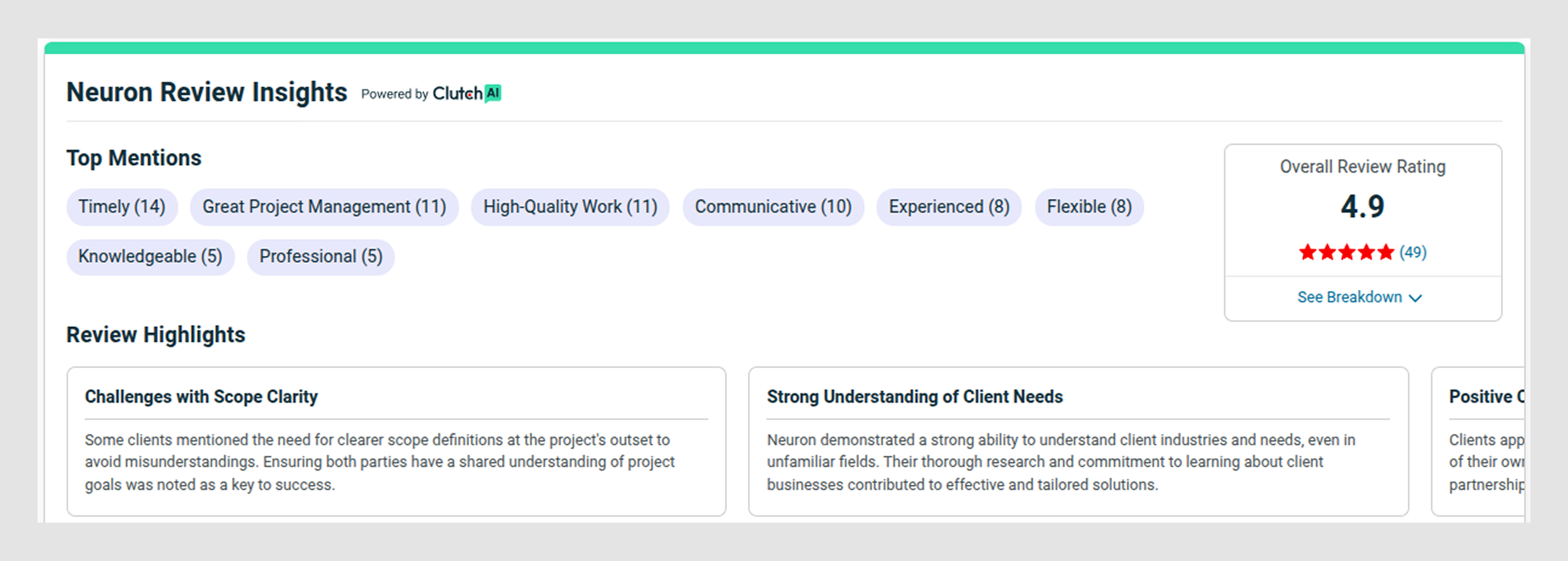 Neuron review insights