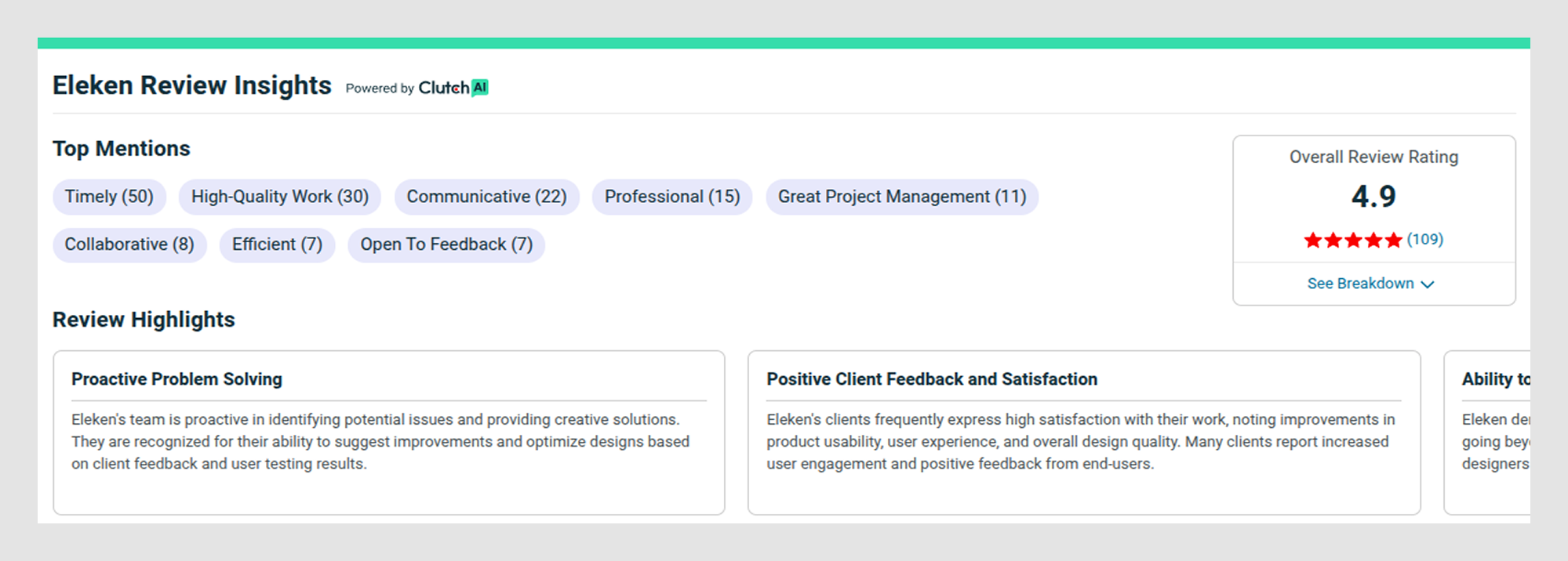 Clutch review insights