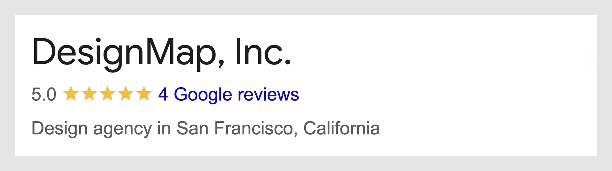 Google rating