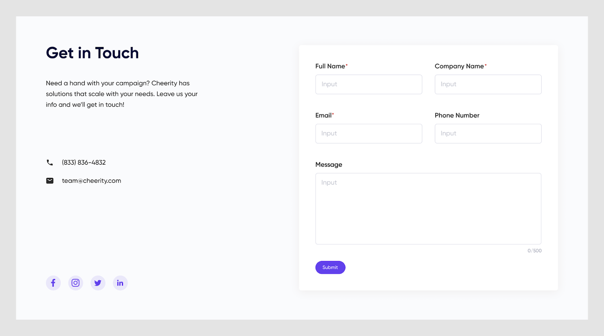 Contact form example