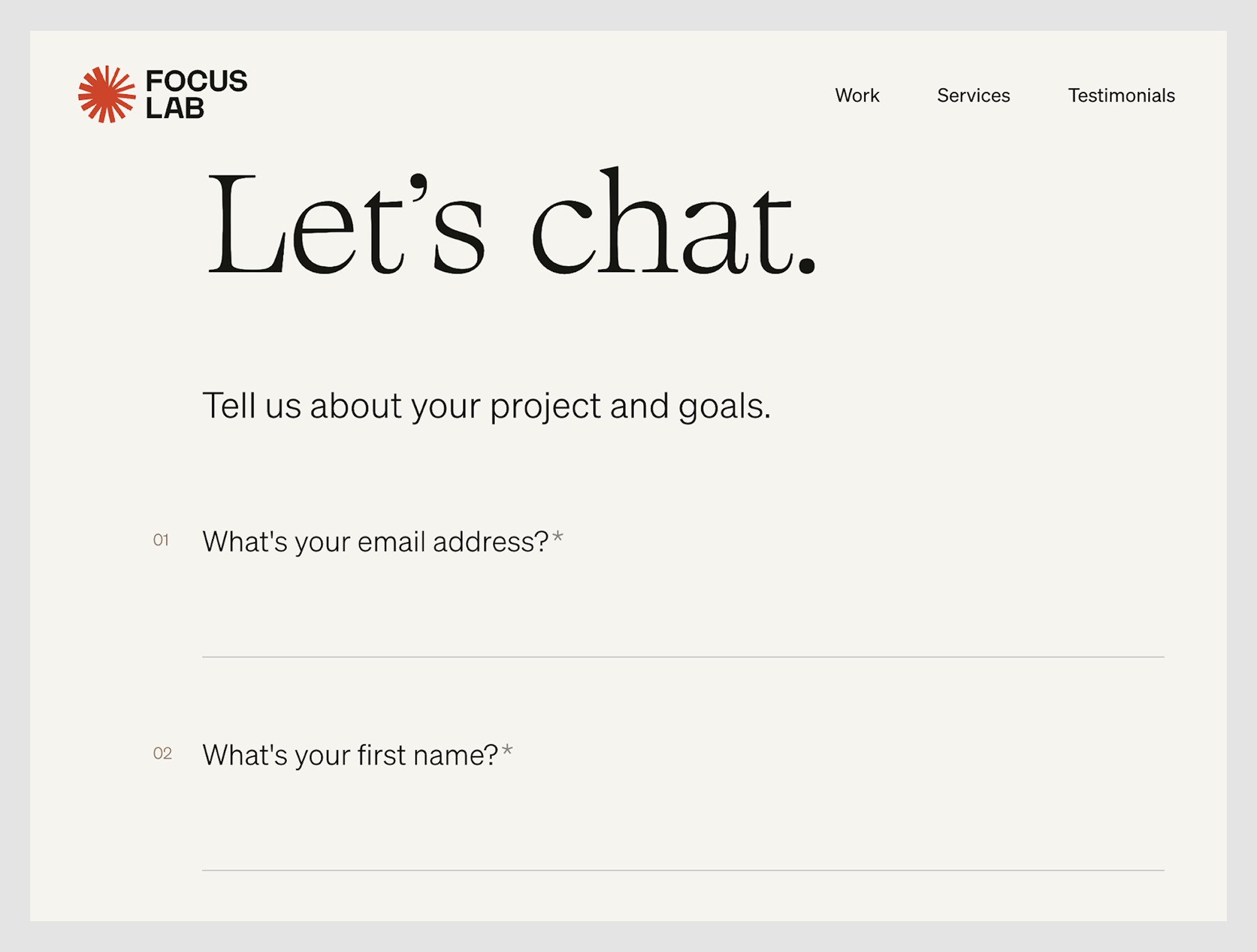 Contact form example