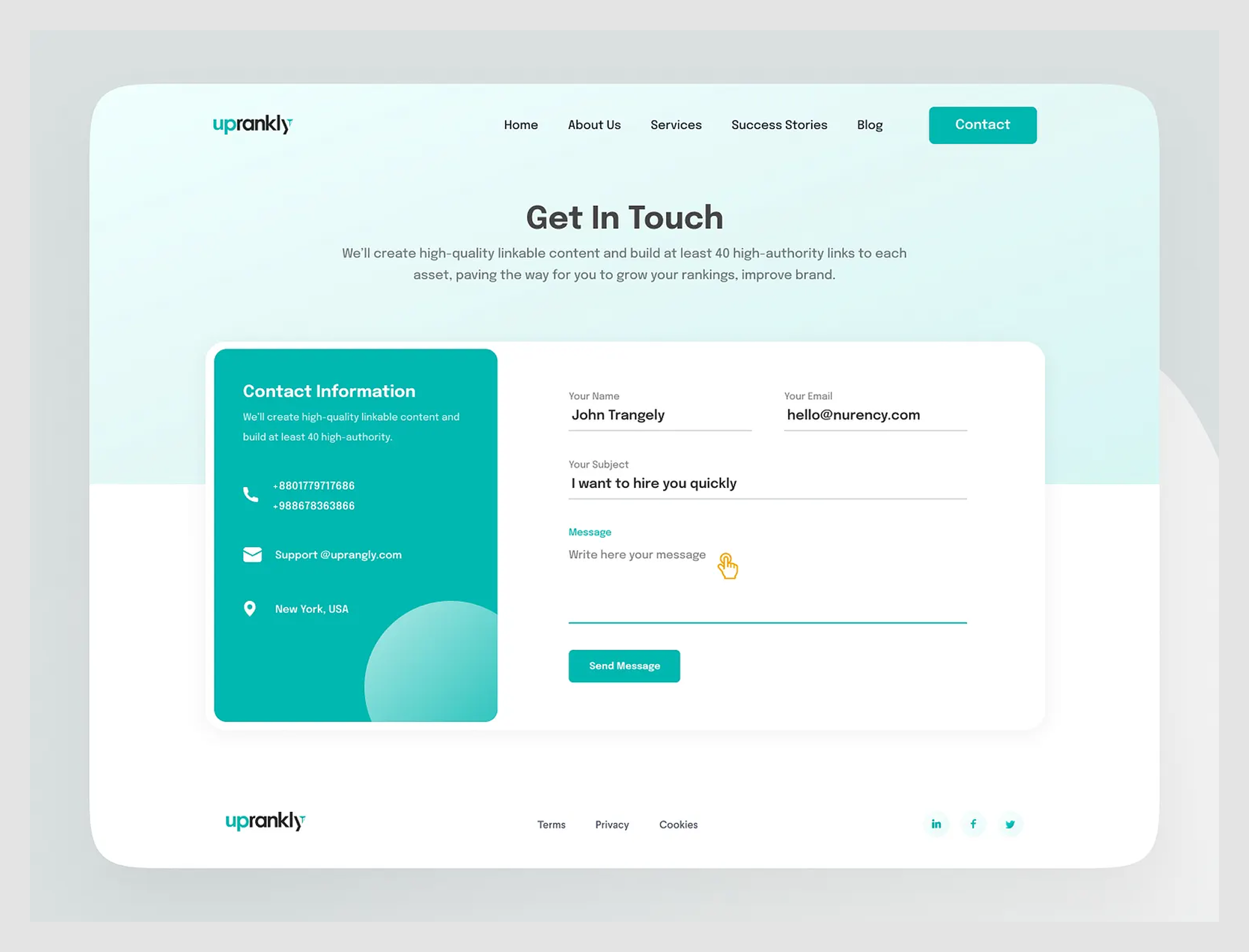 Contact form example