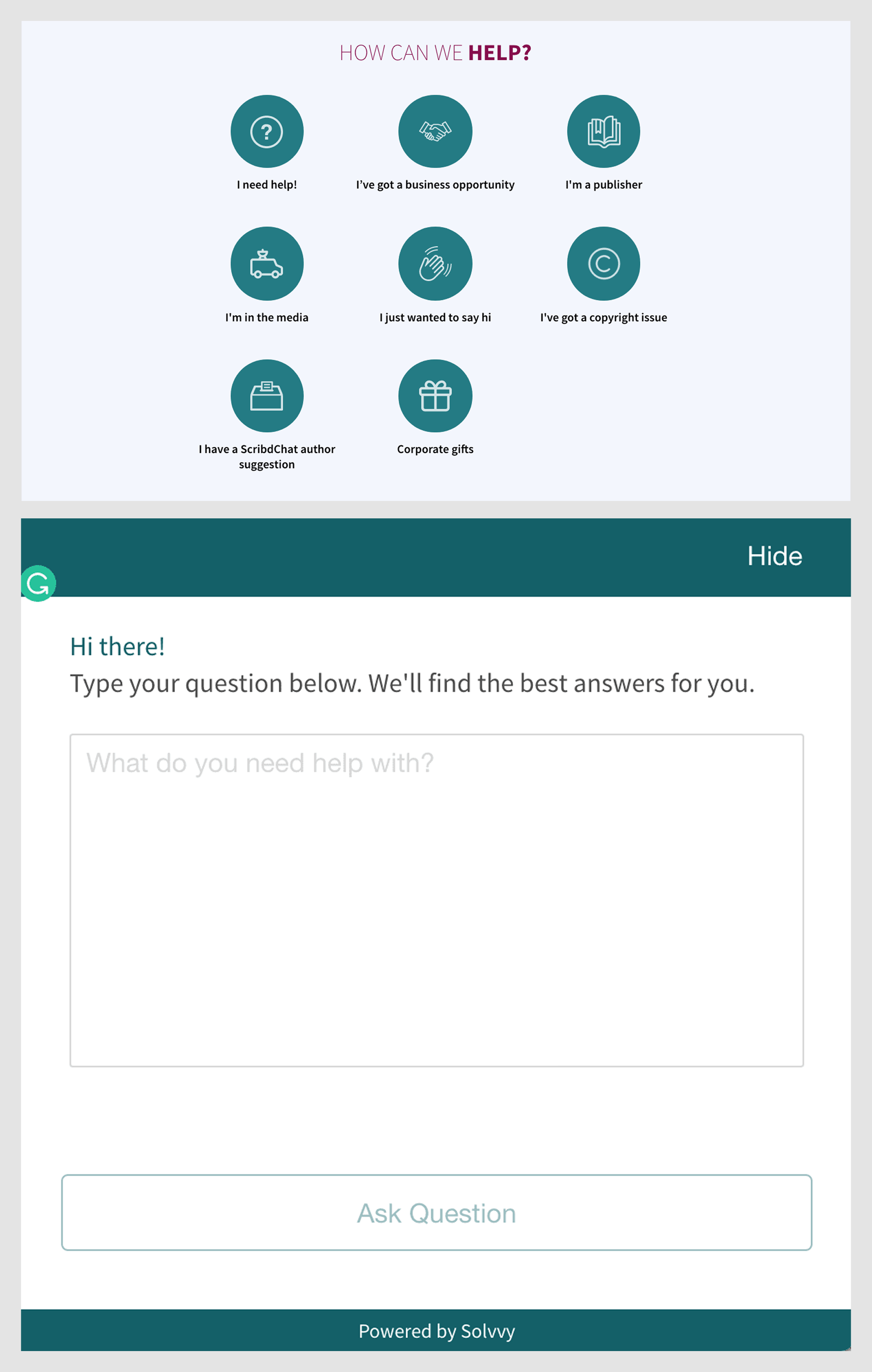 Contact form example