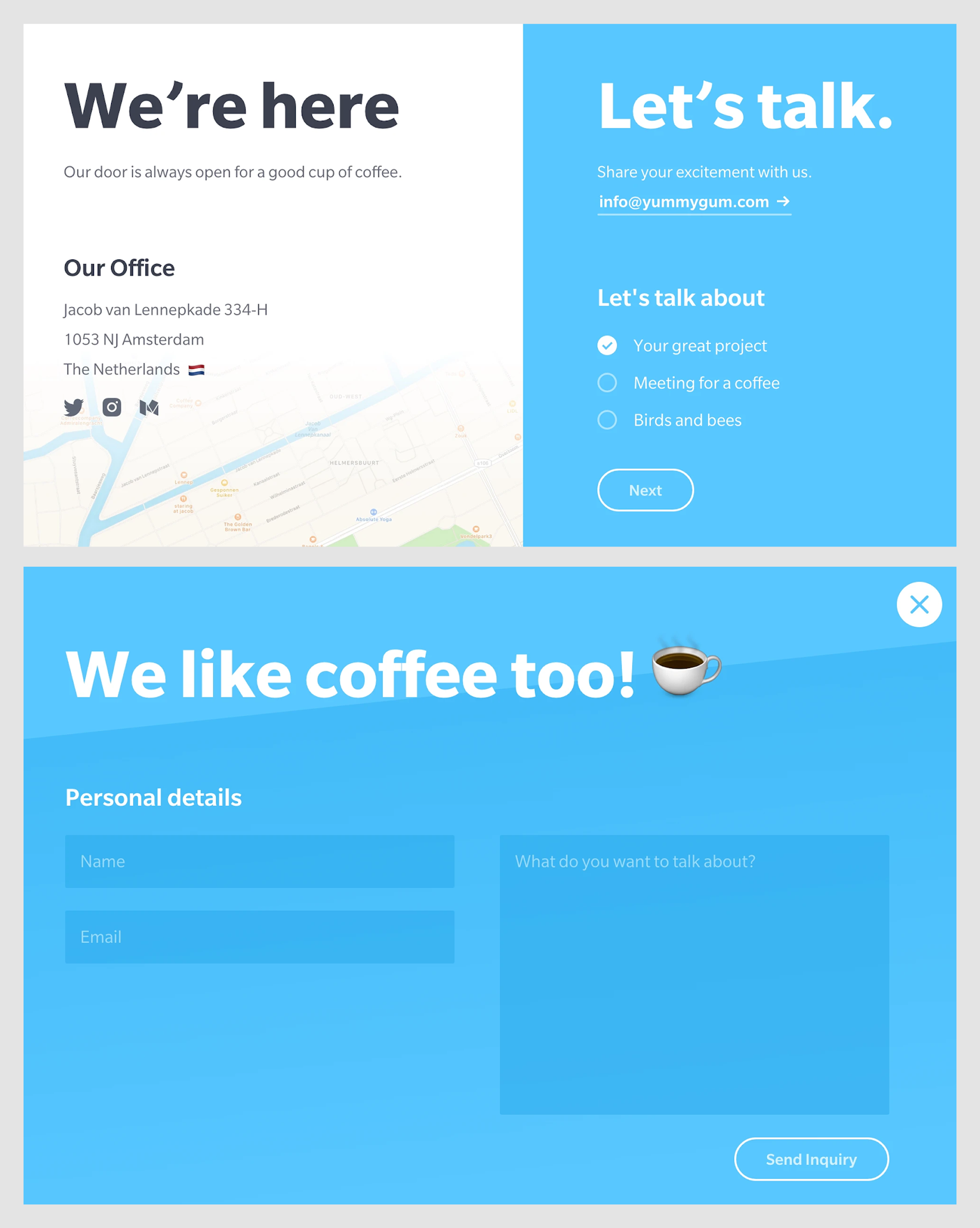 Contact form example