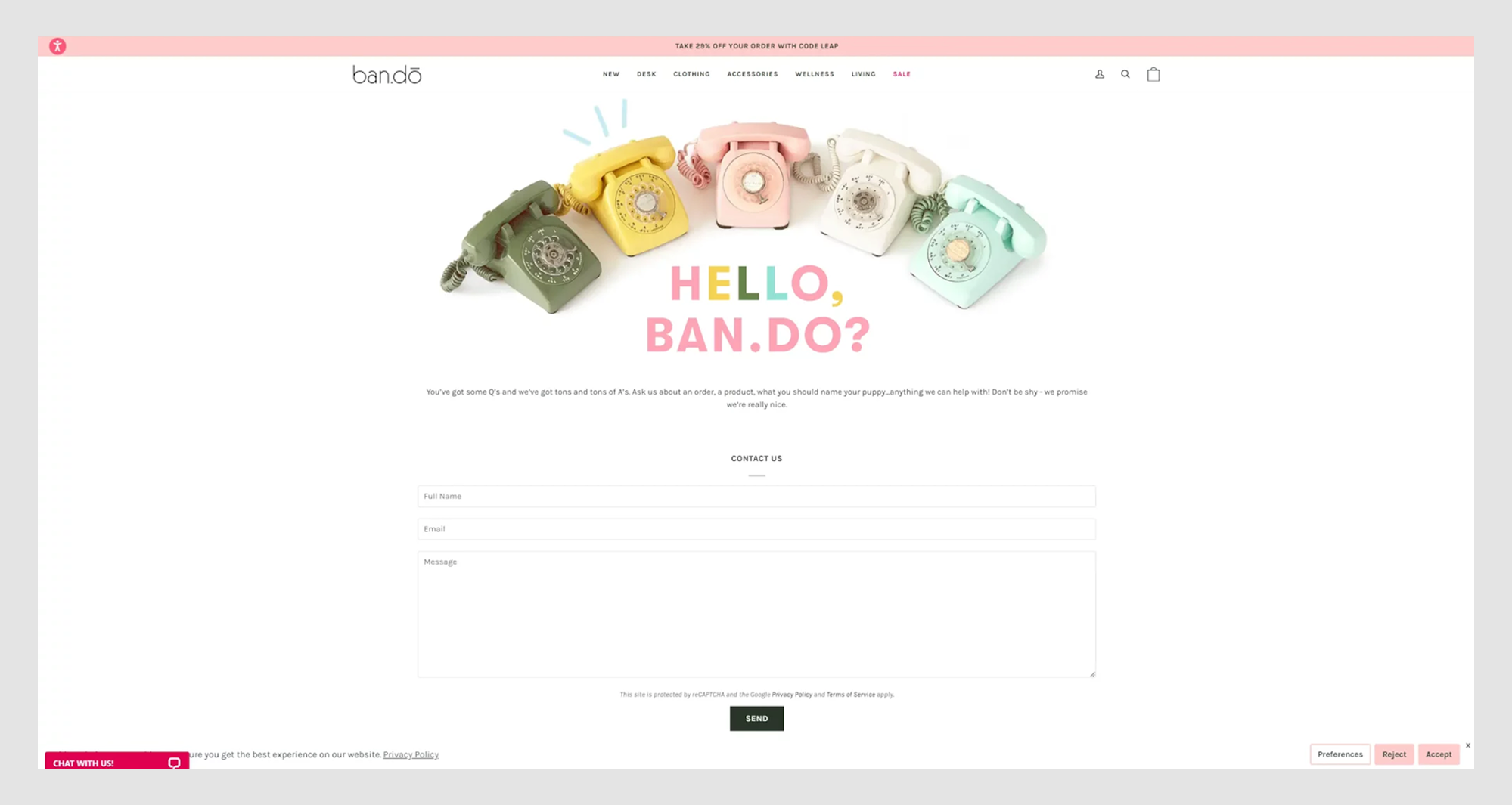 Contact form example