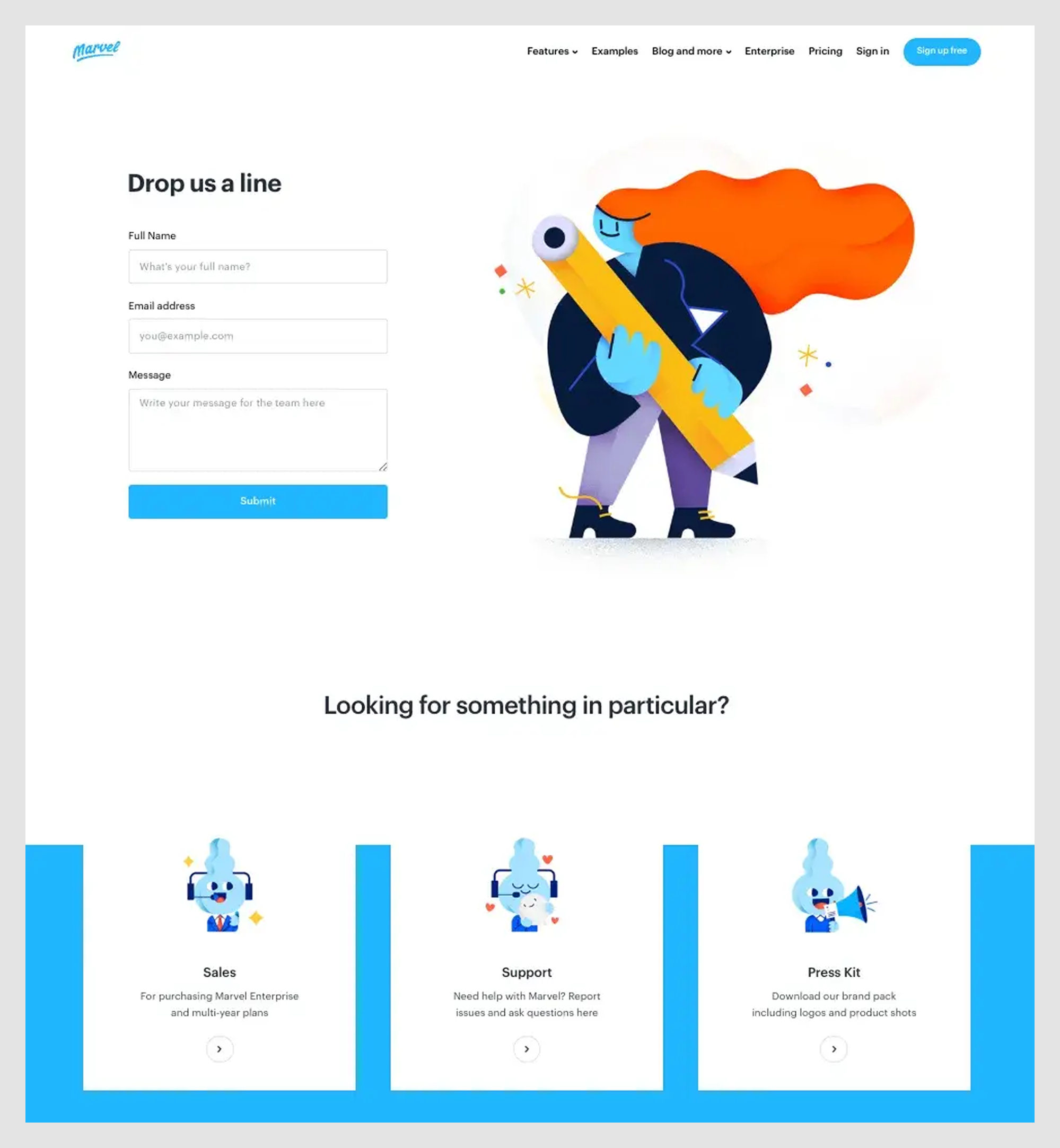 Contact form example