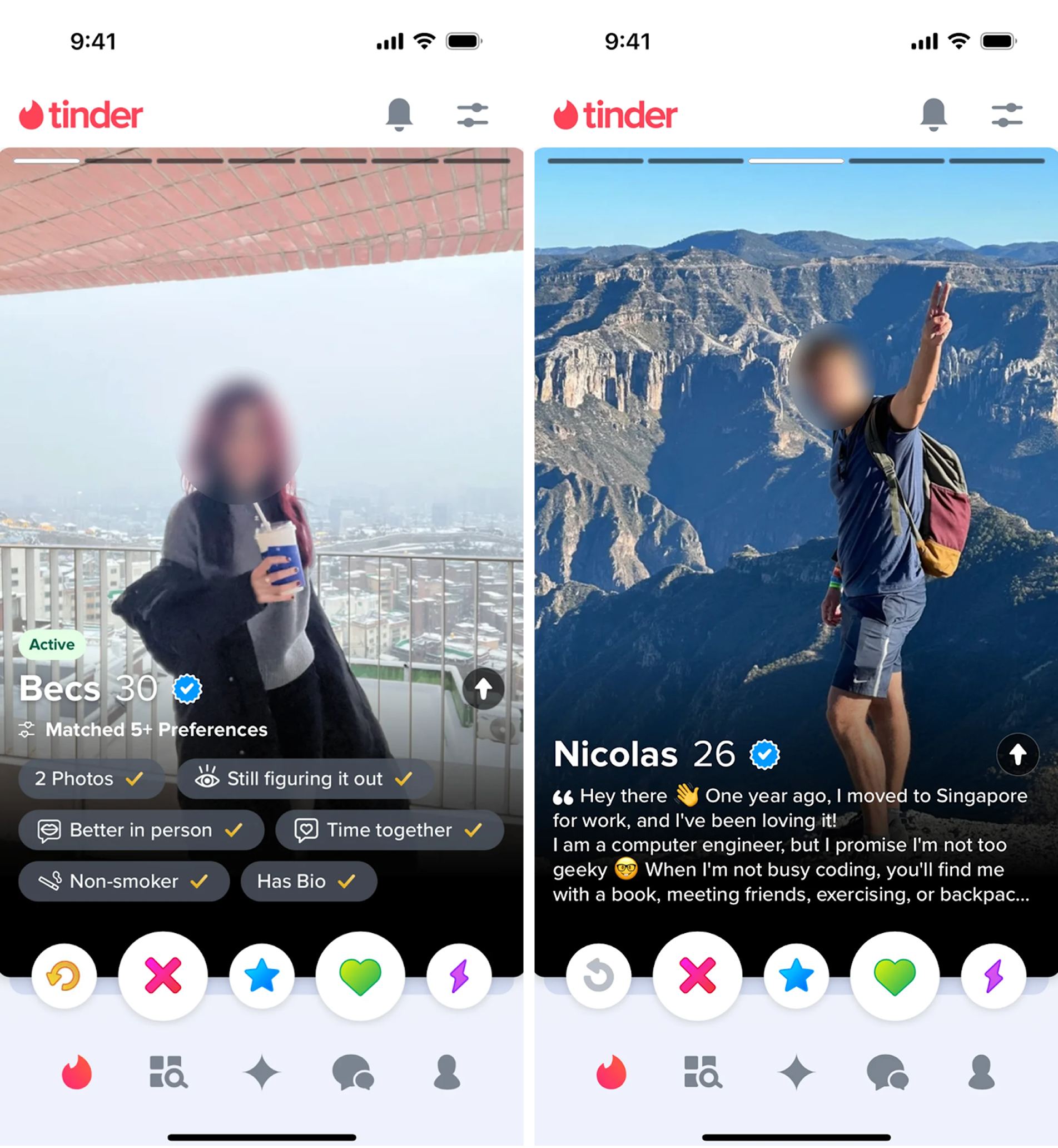 app profile page design