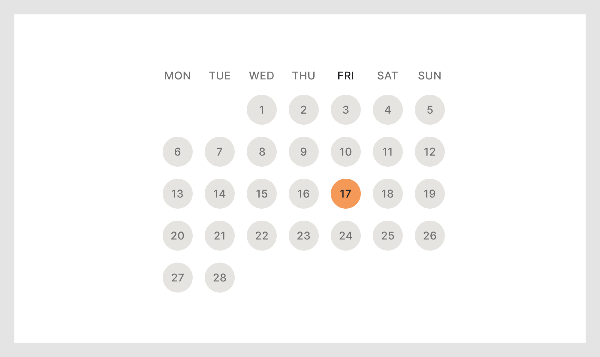 calendar UI example