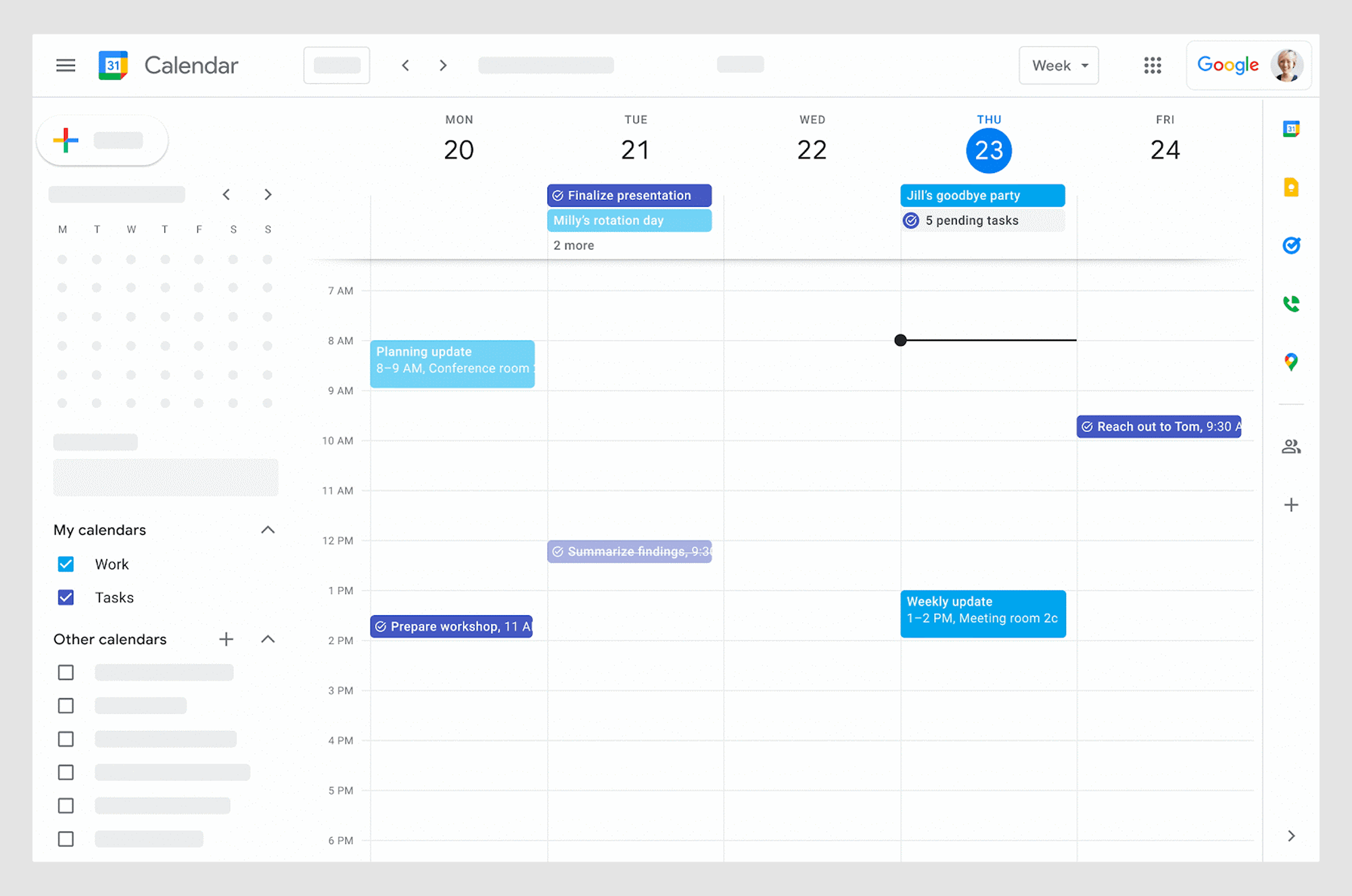 calendar UI example