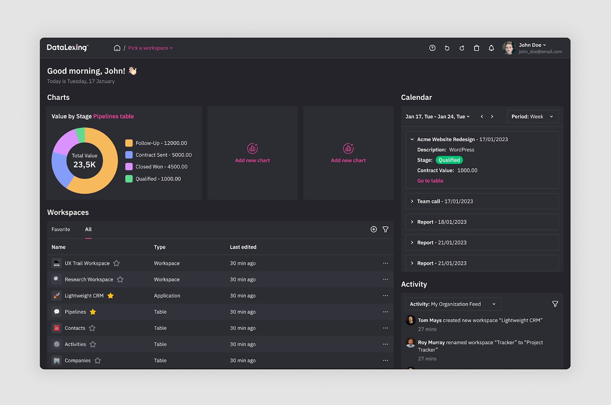 calendar UI example
