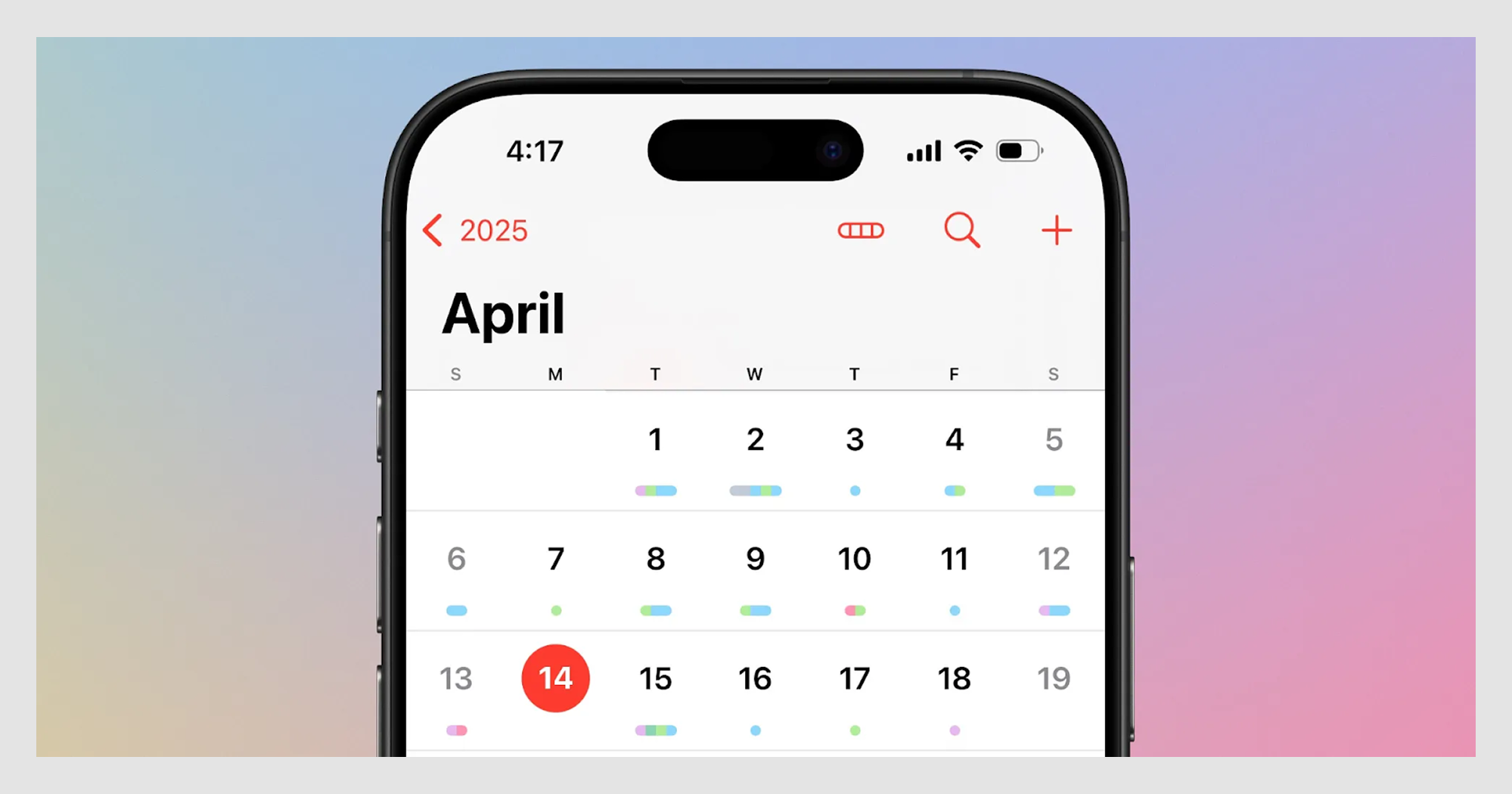 calendar UI example
