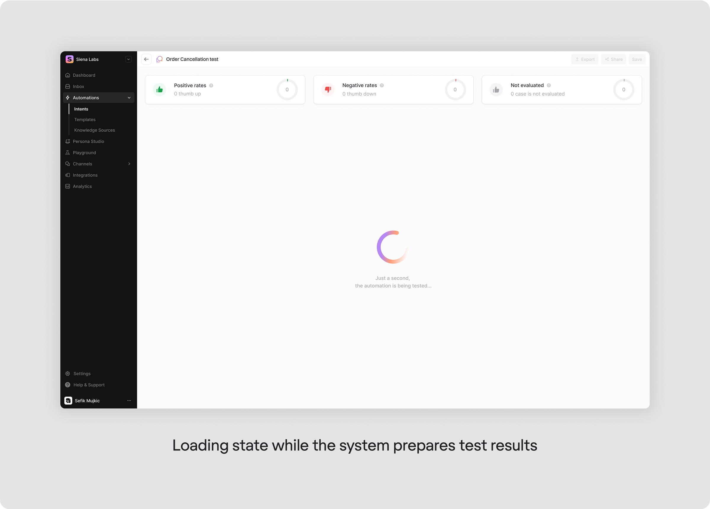 Siena Labs loading state