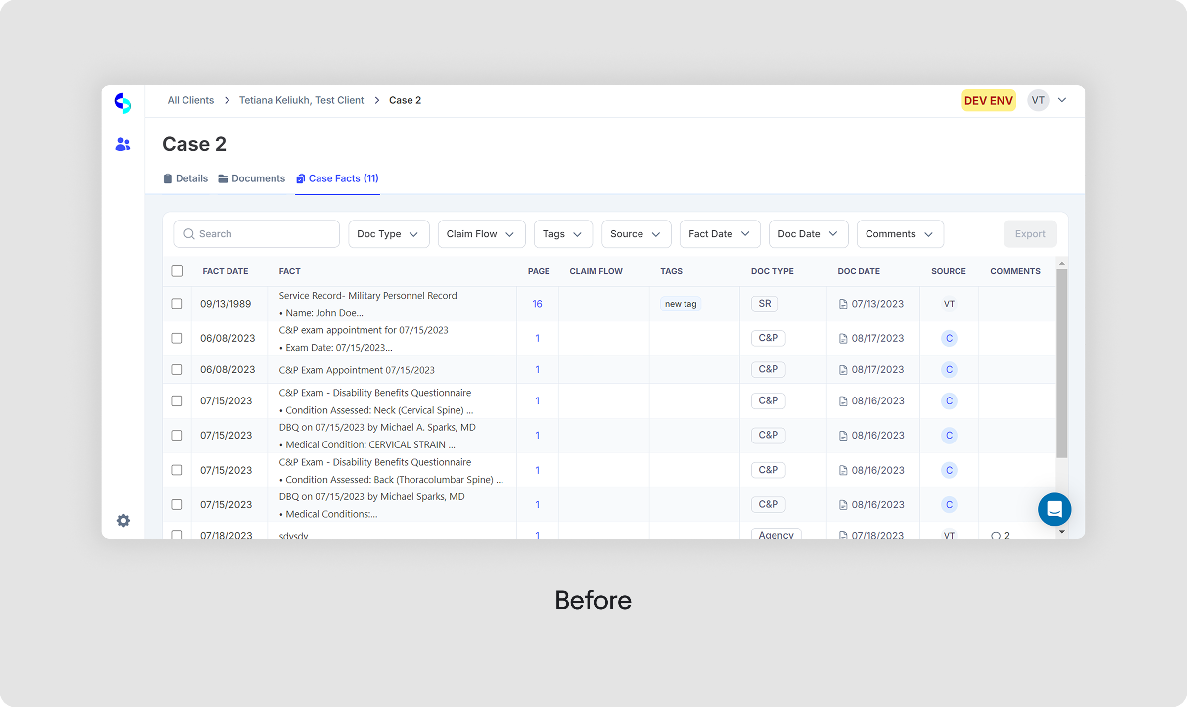 Before making Facts usable in CaseScribe