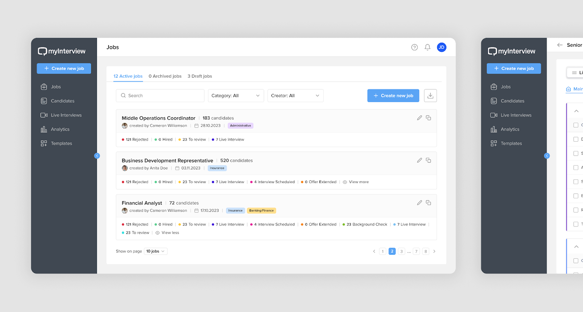 Redesign of MyInterview to fix the 90% user churn issue
