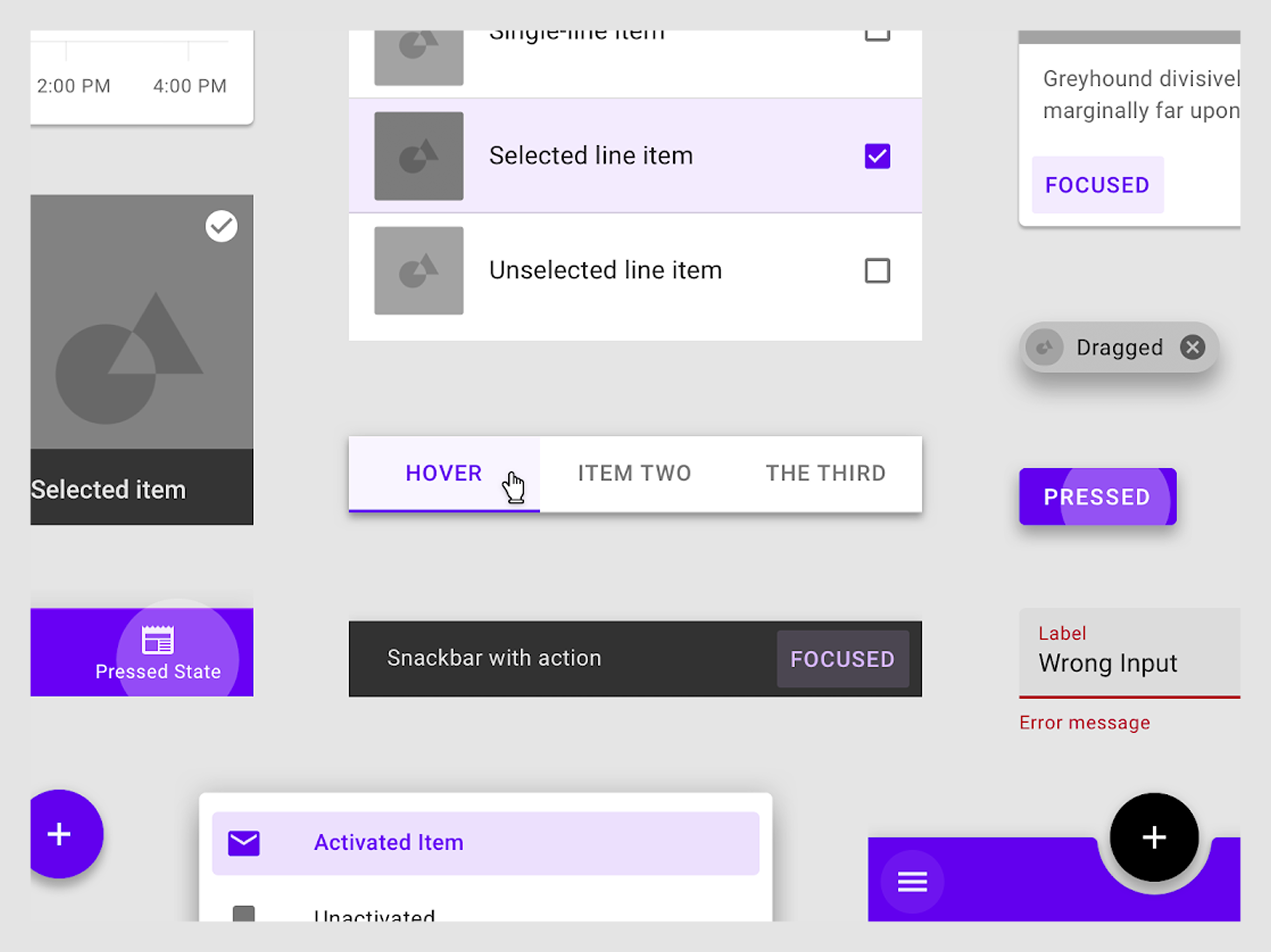 Dropdown states