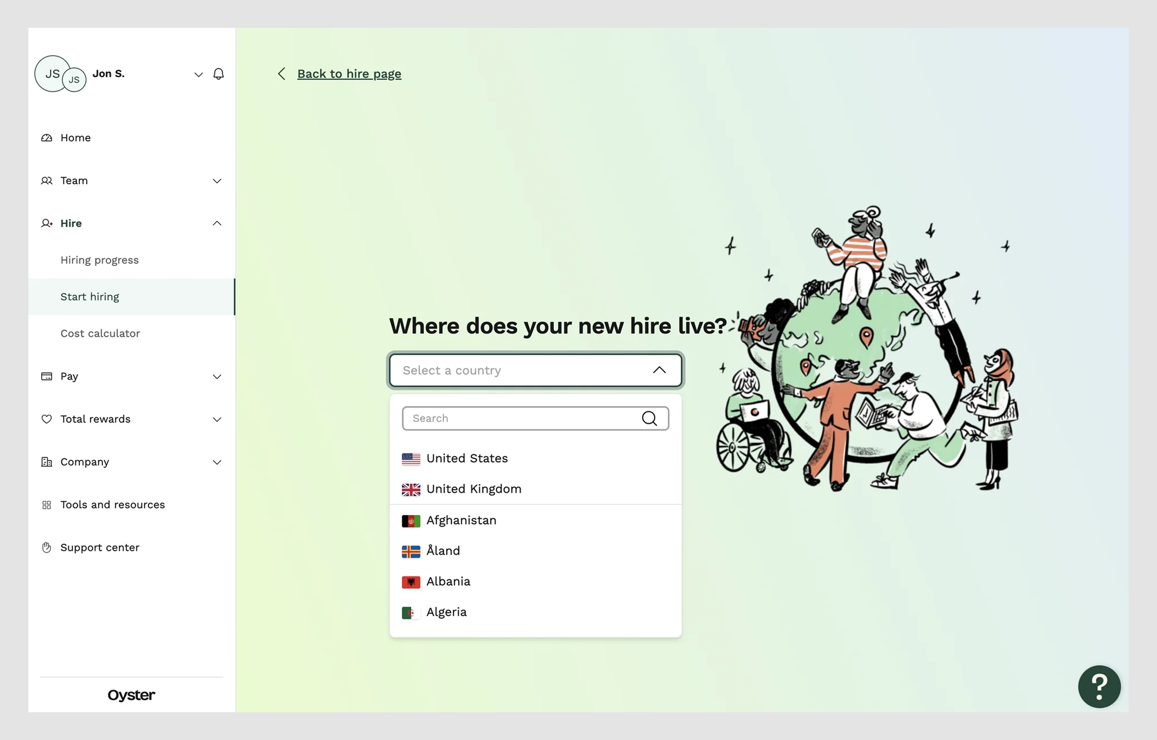 Dropdown with placeholder