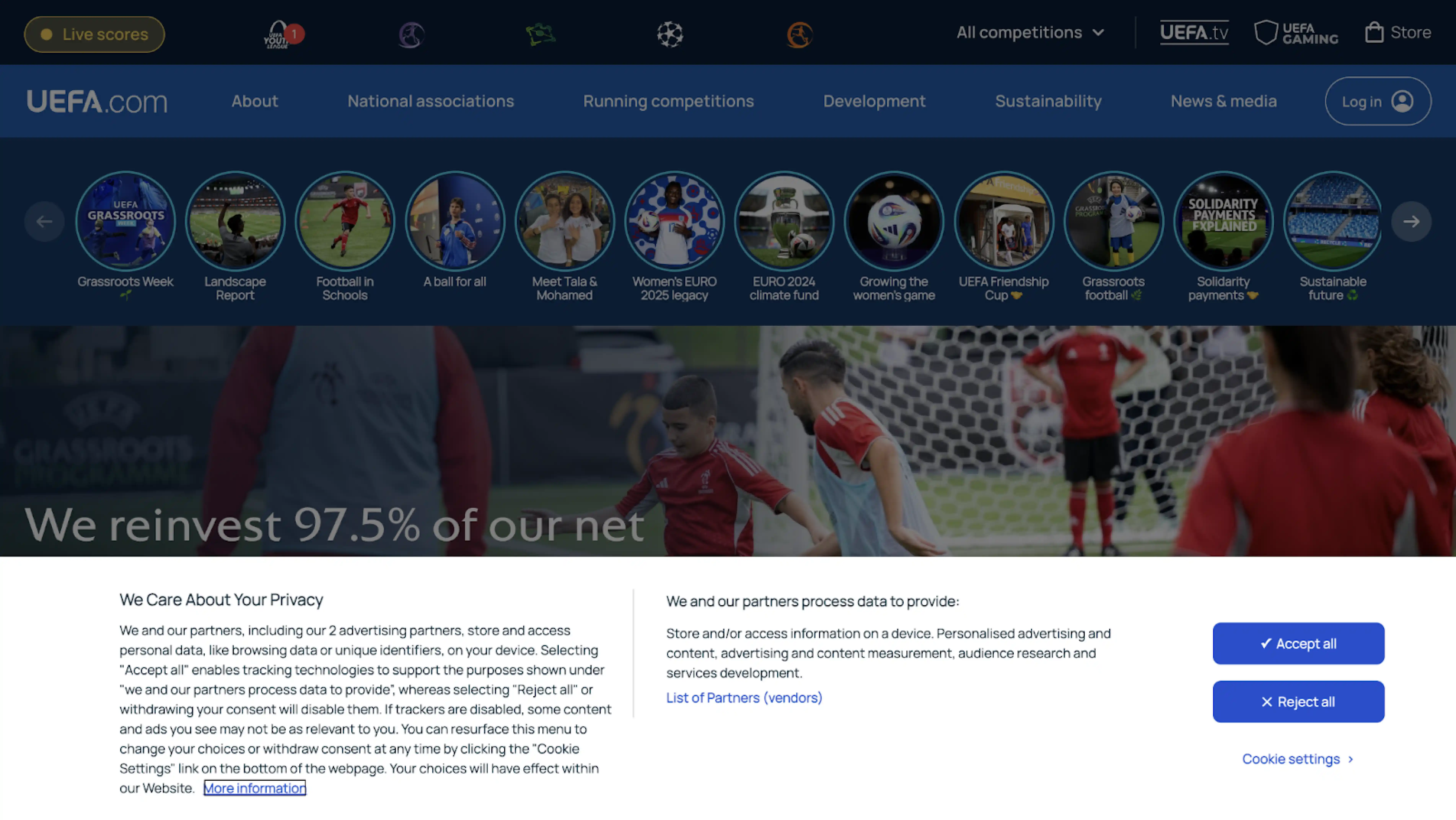 Consent-aware footer