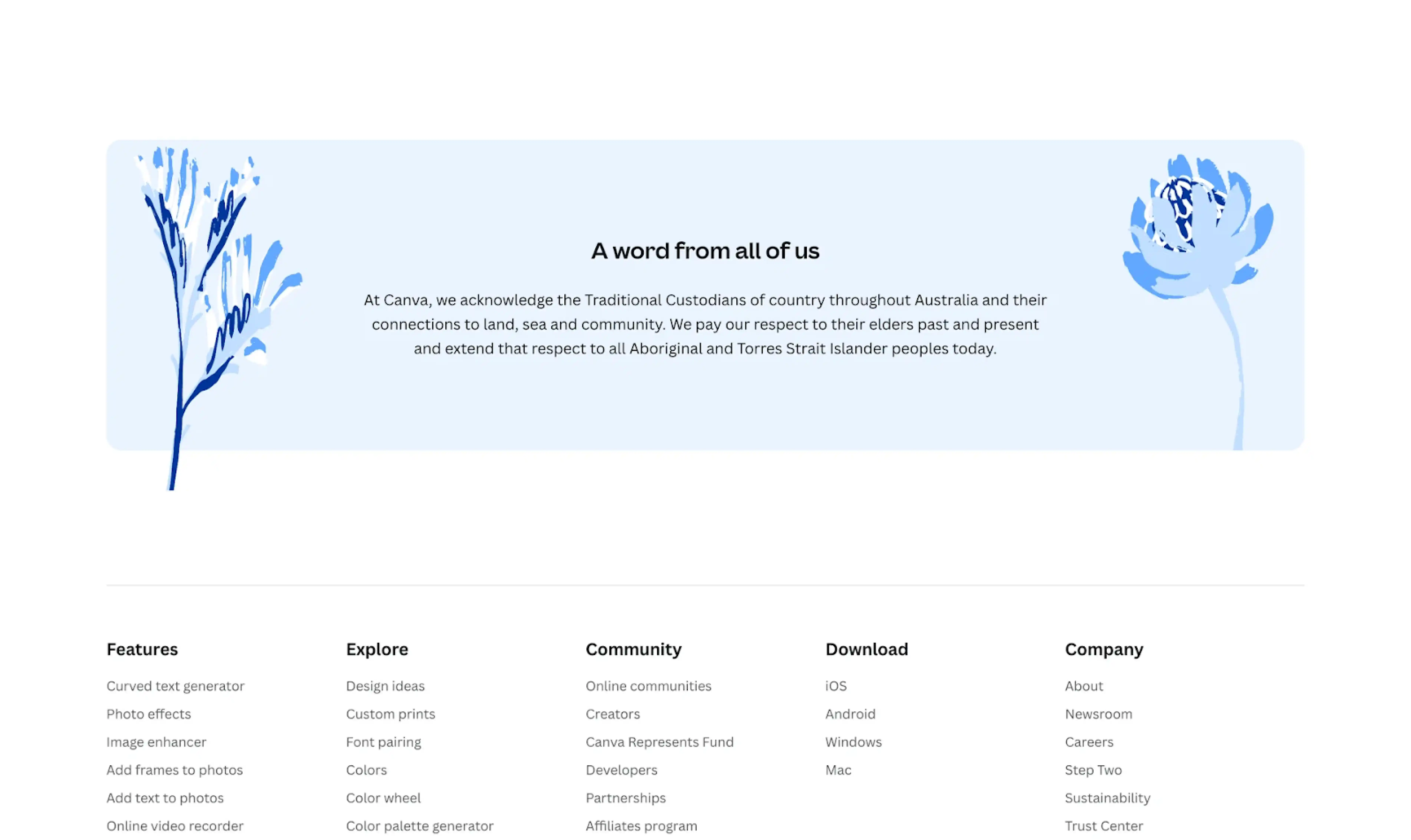 footer design example
