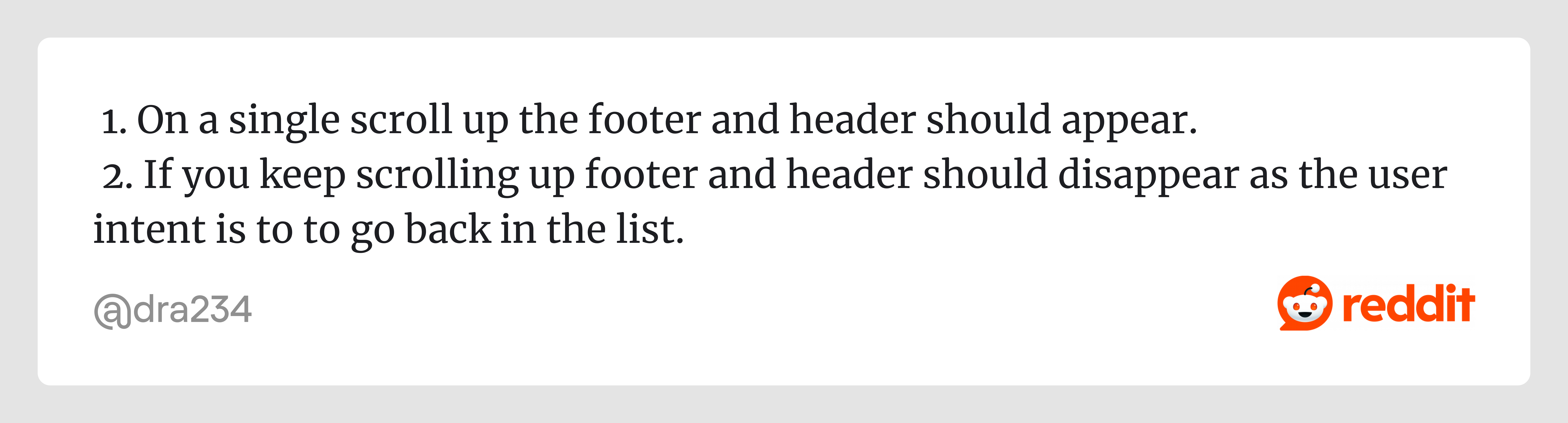 reddit user footer design advice