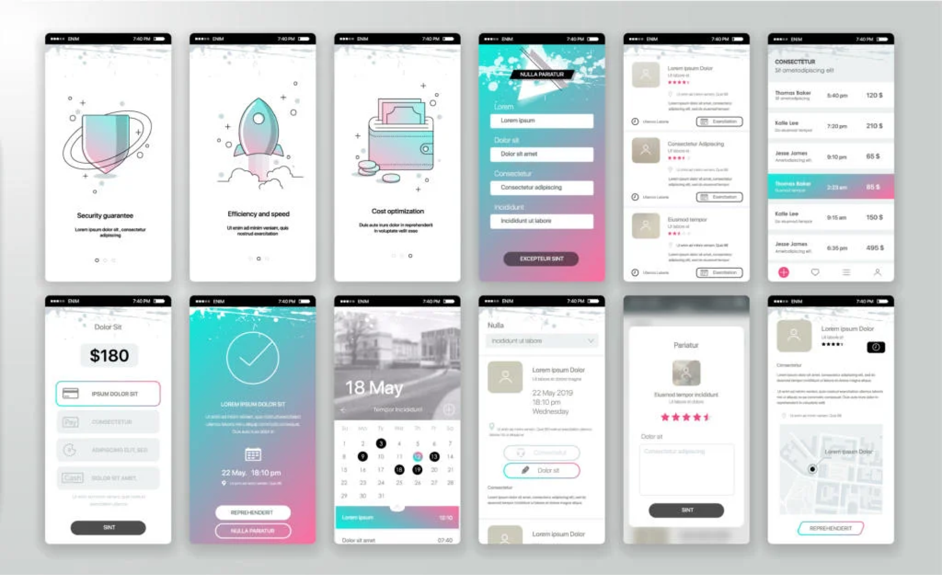 User interface example