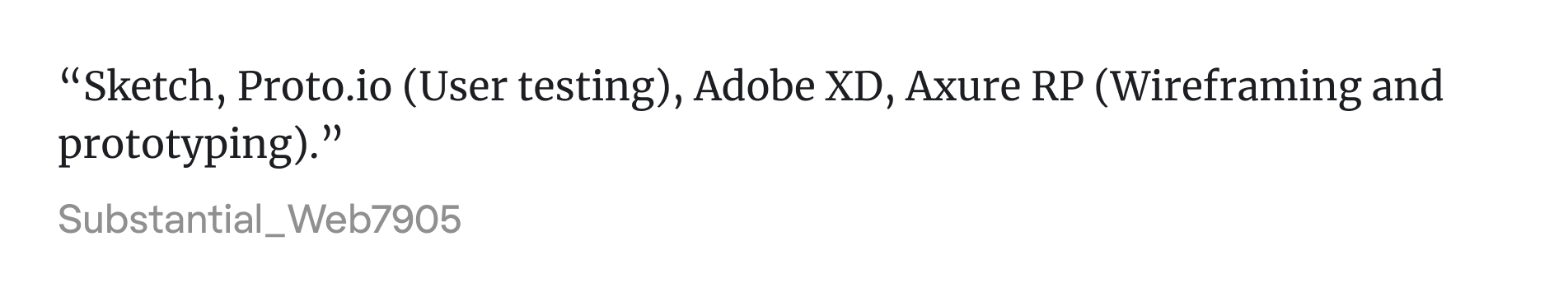 Reddit thread about popular tools for designing interfaces