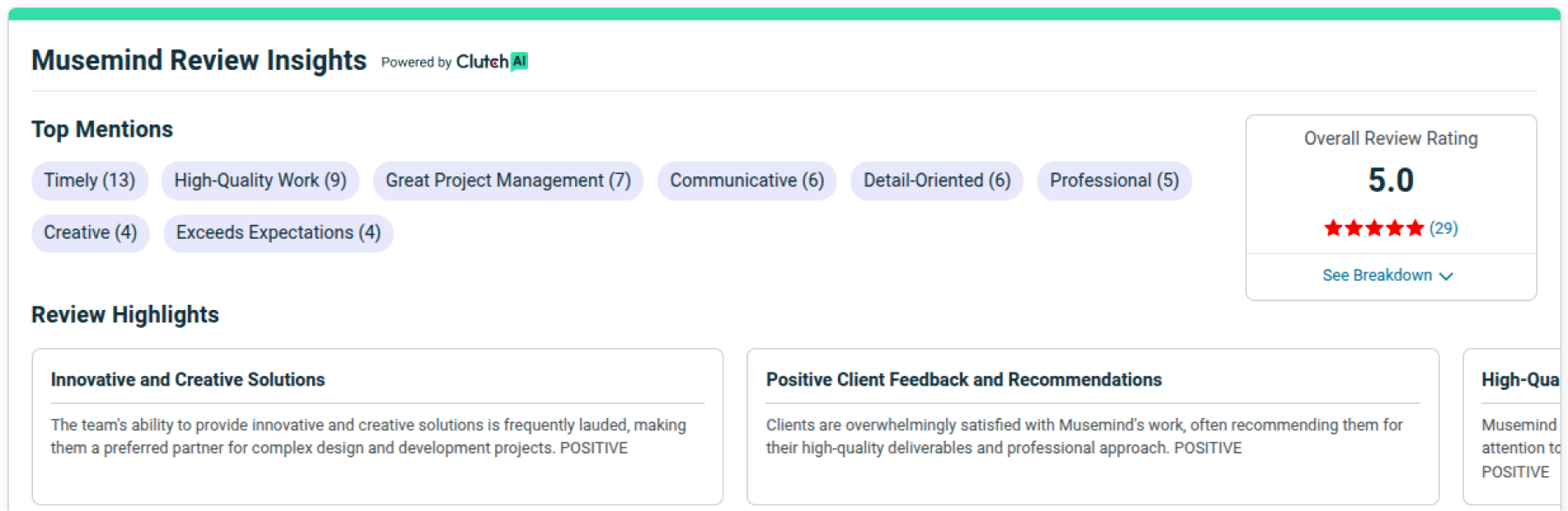 Clutch reviews and ratings