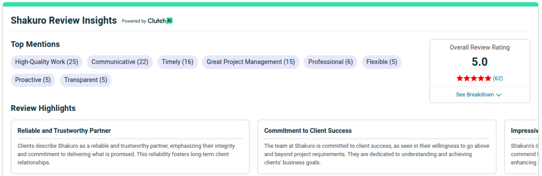 Clutch reviews and ratings