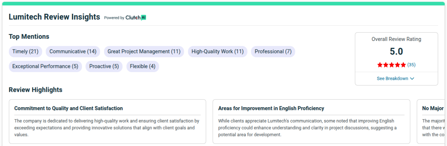 Clutch reviews and ratings