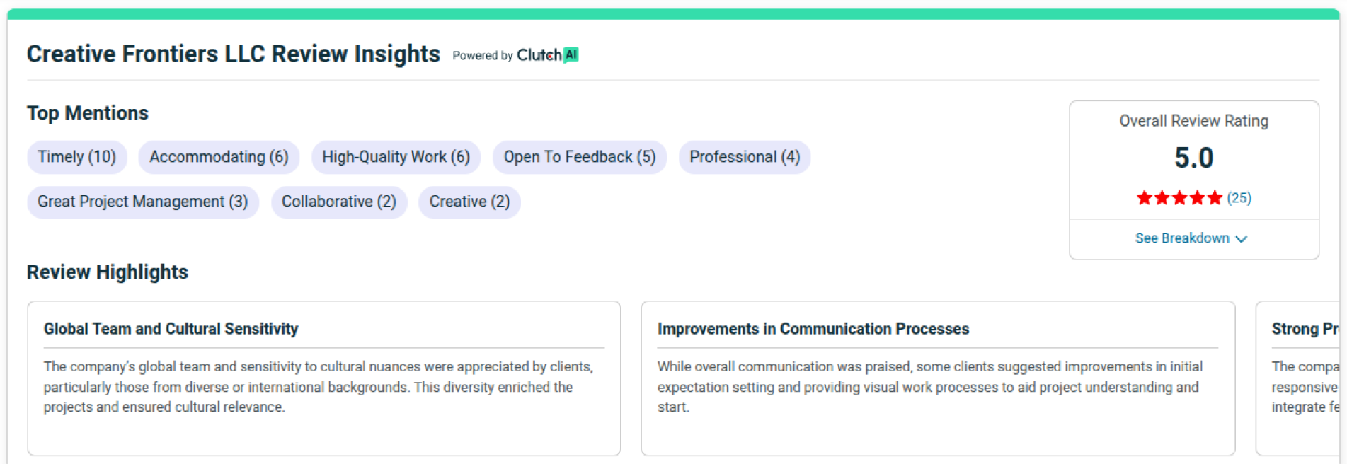 Clutch rating and reviews