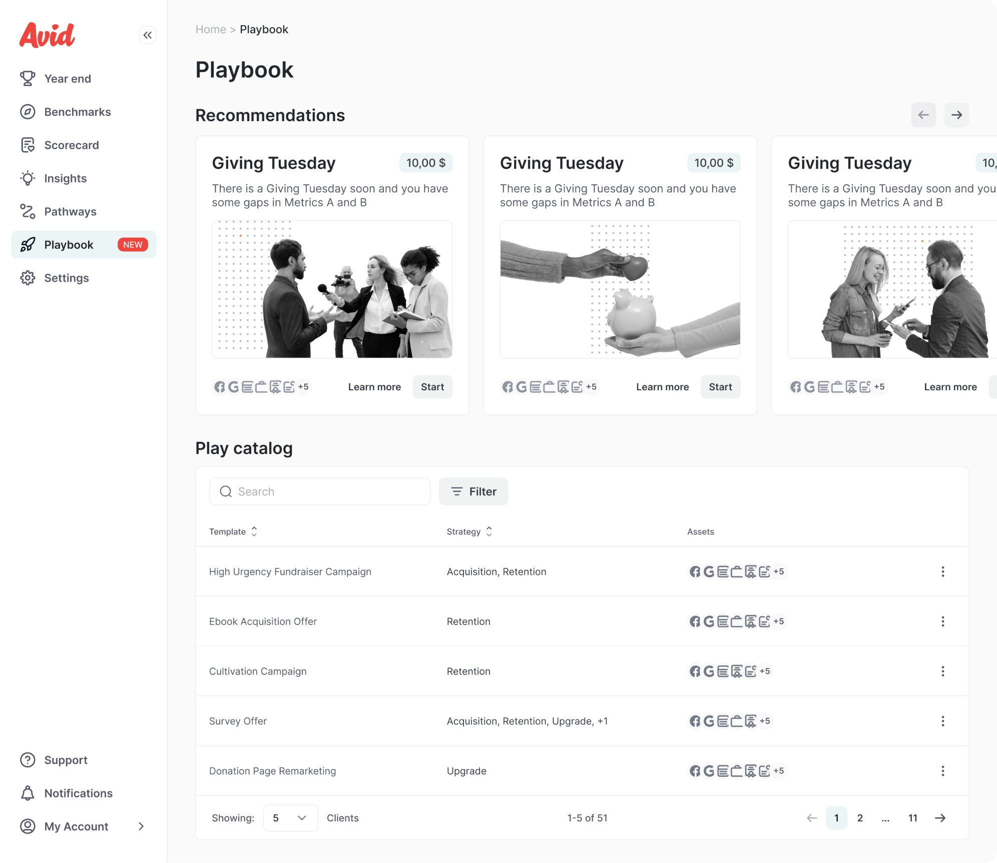 Playbook's interface design for Avid