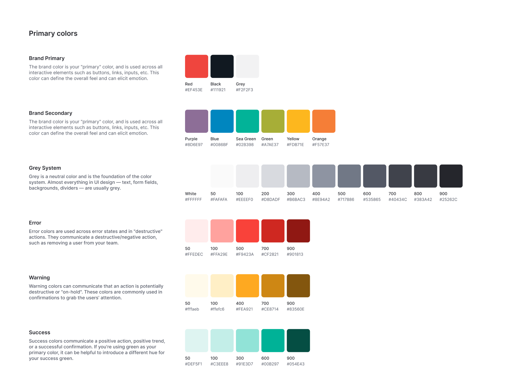 Primary colors for Avid
