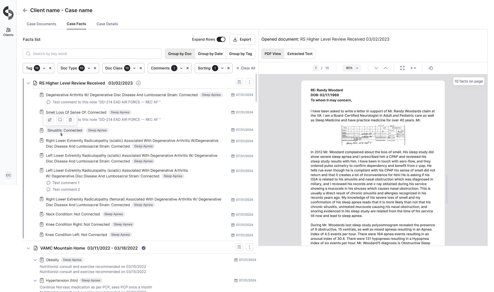 After making Facts usable in CaseScribe