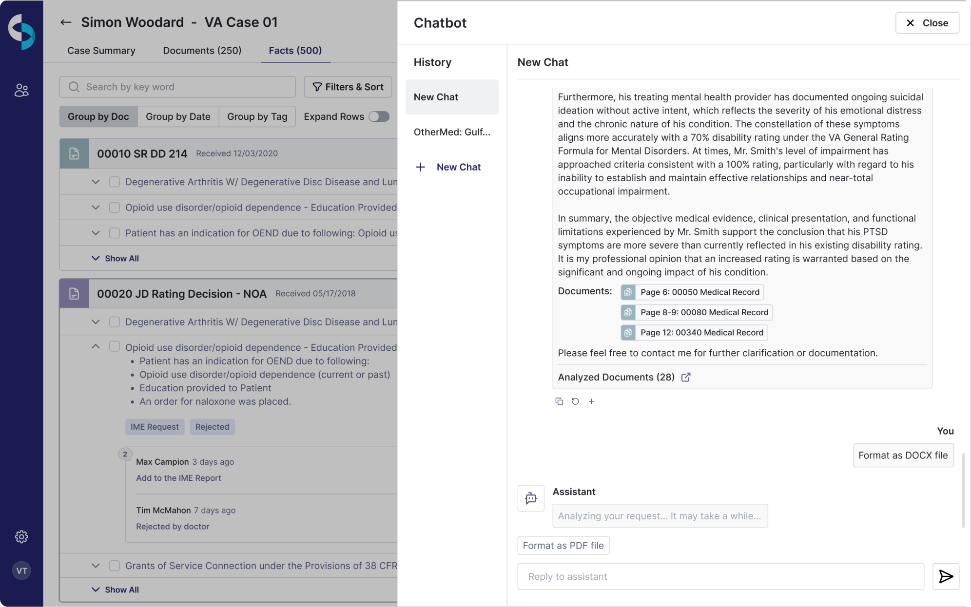 AI-powered chatbot CaseScribe