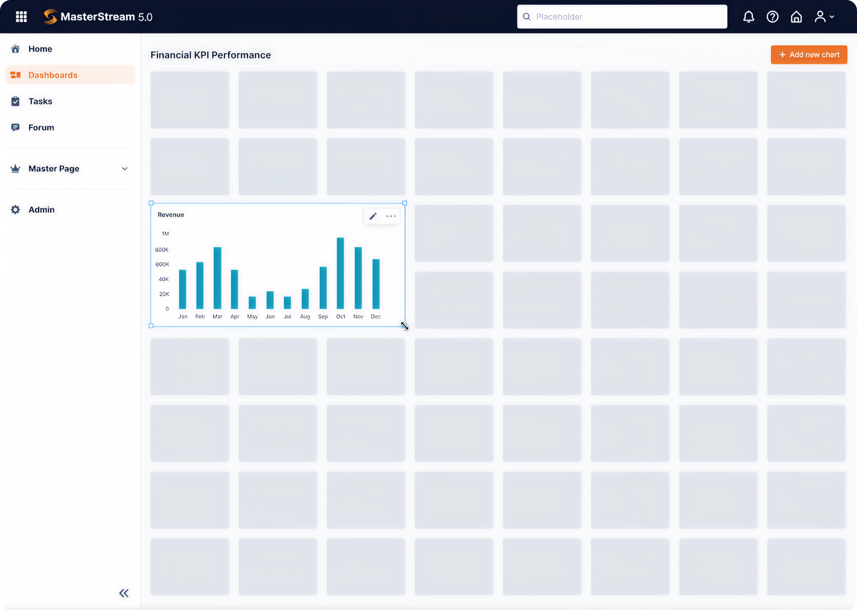 dashboard design example for data product Data Streams